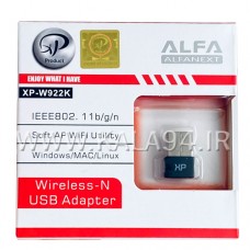 دانگل WiFi مدل XP-W922K / بدون آنتن / پهنای باند 150-300 مگابایت بر ثانیه / مناسب Windows و MAC / کیفیت عالی